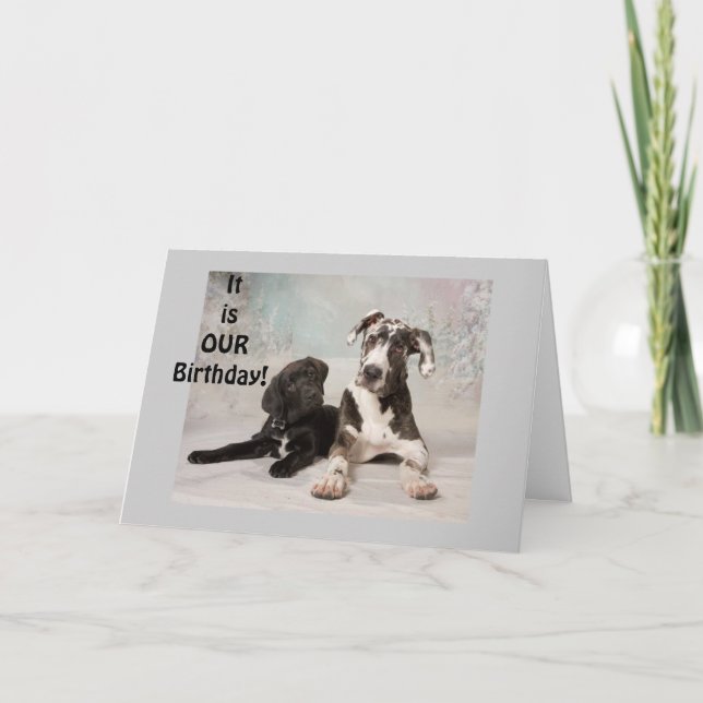 TARJETA ¡ES "NUESTRO" DÍA DE CUMPLEAÑOS GRANDES! (Anverso)