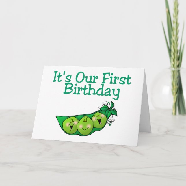 Tarjeta Es nuestro primer cumpleaños (2) (Anverso)