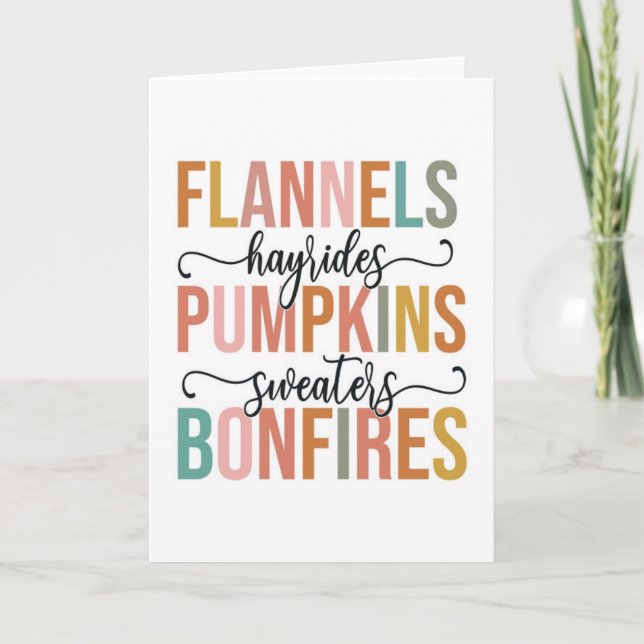 Tarjeta Es otoño de nuevo (Anverso)