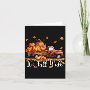 Tarjeta Es Otoño Todos Camión de Calabaza Árbol de Otoño H