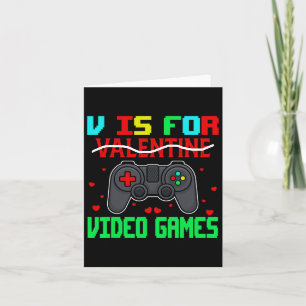 Tarjeta Es para juegos de video divertido Valentine Gamer