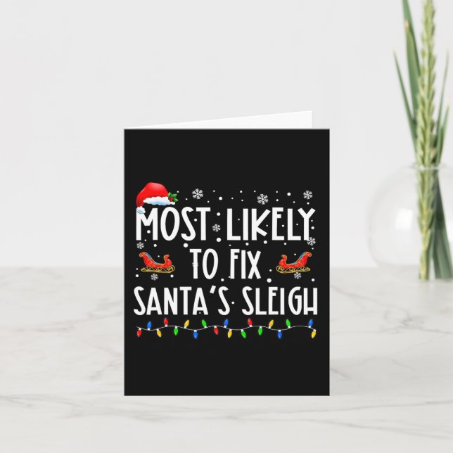 Tarjeta Es Probable Que Arreglen A Los Navidades De Santa  (Anverso)