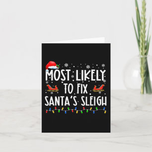 Tarjeta Es Probable Que Arreglen A Los Navidades De Santa 