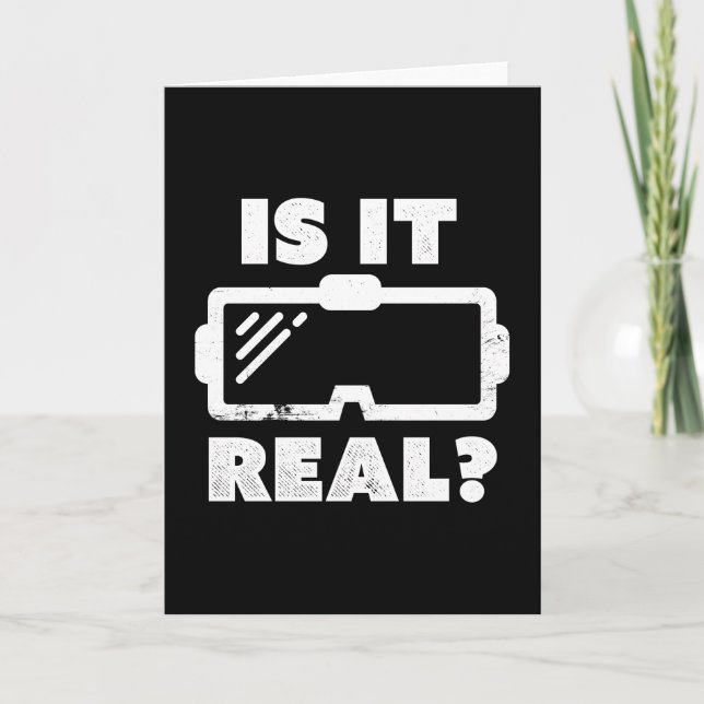 Tarjeta ¿Es real el regalo de realidad virtual de VR Gamer (Anverso)