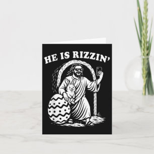 Tarjeta Es Rizzin Funny Rizz Pascua Cristiana