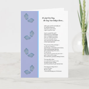 Tarjeta Es solo un día... Recién nacido chico