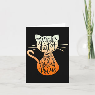 Tarjeta Es Sólo Un Montón De Hocuss Pocus Halloween Cat Lo