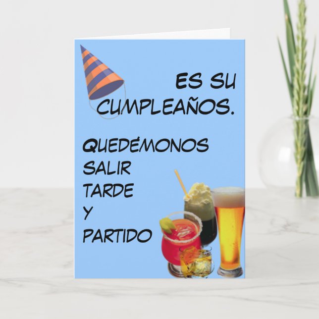 Tarjeta Es su cumpleaños. (Anverso)