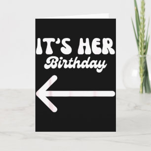 Tarjeta Es su cumpleaños (flecha señalando) humorístico di