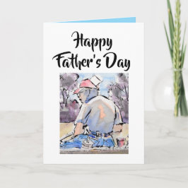 Tarjeta ¡Es temporada de pesca en algún lugar! Feliz Día d