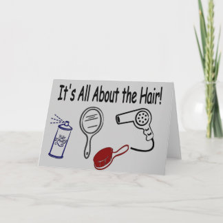 Tarjeta ¡Es todo sobre el pelo!