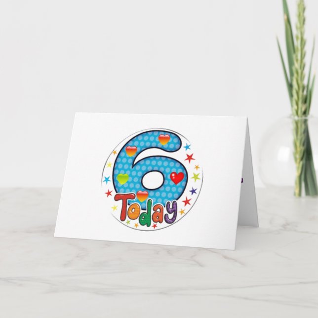 TARJETA ES TU ****6º CUMPLEAÑOS*** DIVERTIRTE (Anverso)