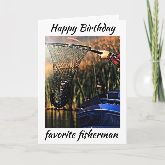 TARJETA ES TU CUMPLEAÑOS **MI PESCADOR FAVORITO** (Anverso)