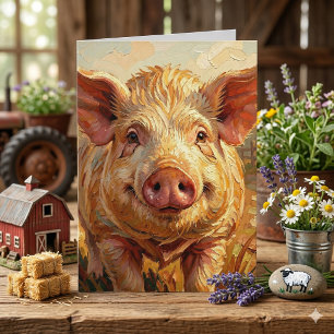 Tarjeta ¡Es tu cumpleaños! ¡Ve Hog Wild Chiste divertido