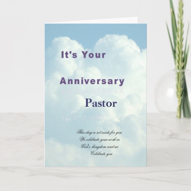 Tarjeta Es tu pastor de aniversario (Anverso)