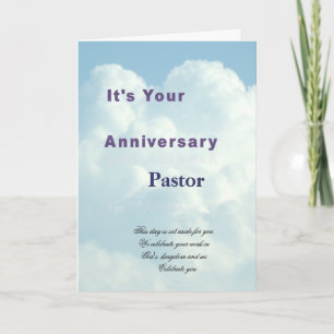 Tarjeta Es tu pastor de aniversario