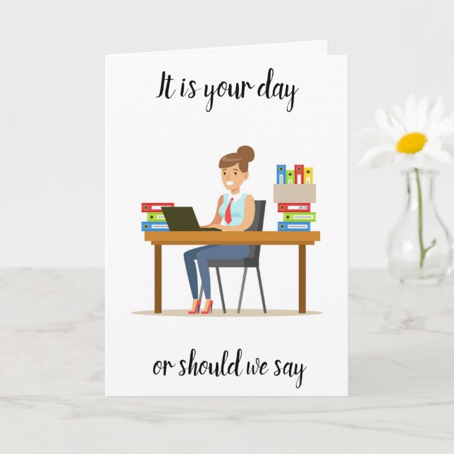 TARJETA ¡ES TU ÚLTIMO DÍA! FELIZ **TARJETA DE JUBILACIÓN** (Planta pequeña)