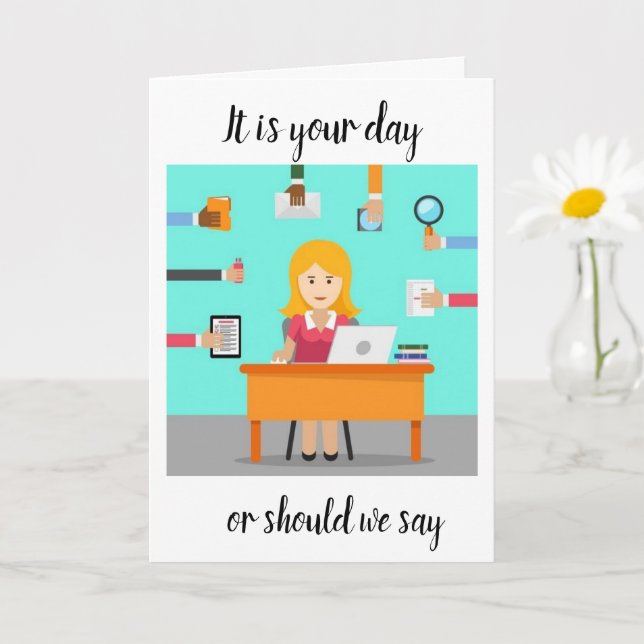 TARJETA ¡ES TU ÚLTIMO DÍA! FELIZ **TARJETA DE JUBILACIÓN** (Planta pequeña)