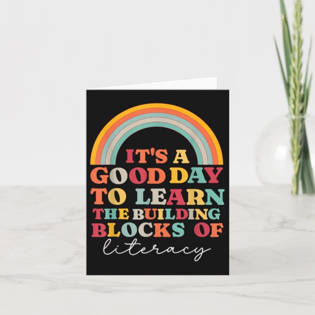 Tarjeta Es Un Buen Día Para Aprender A Construir Bloques D (Anverso)
