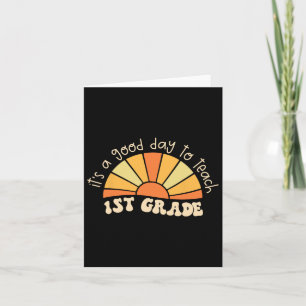 Tarjeta Es Un Buen Día Para Enseñar A Maestra De Primer Gr