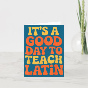 Tarjeta Es Un Buen Día Para Enseñar Instructor De Lengua L