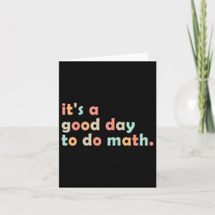 Tarjeta Es Un Buen Día Para Hacer Matemáticas De Vuelta A