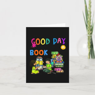 Tarjeta Es un buen día para leer un club de lectura de lib
