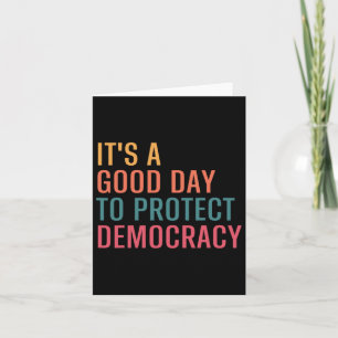 Tarjeta Es un buen día para proteger la divertida política