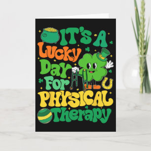 Tarjeta Es un día de suerte para la terapia física St Patr