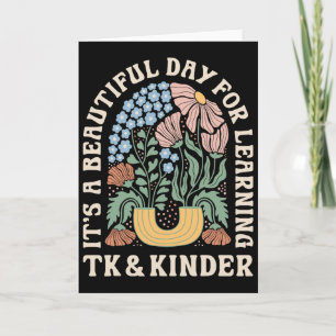 Tarjeta Es Un Hermoso Día Para El Aprendizaje De Tk Kinder