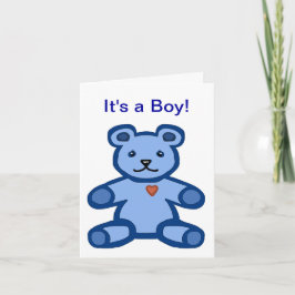 Tarjeta Es un niño - cariño felicitaciones y bienvenida