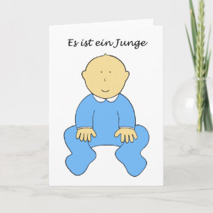 Tarjeta Es un niño Recién nacido en alemán