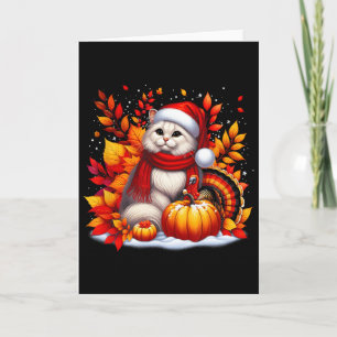 Tarjeta Es un Otoño Yall Gato Hoja Cae Árbol Otoño Día de