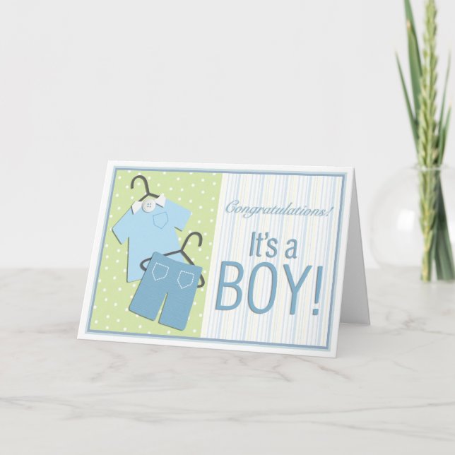 Tarjeta es un saludo de niño (Anverso)