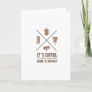 Tarjeta Es una cita de café