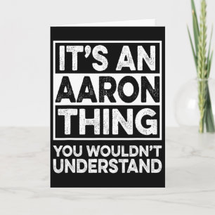 Tarjeta Es una cosa de Aaron que no entenderías Aaron