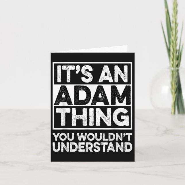 Tarjeta Es Una Cosa De Adam Que No Entenderías Adam Chri (Anverso)