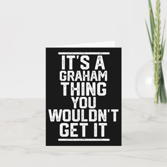 Tarjeta Es Una Cosa De Graham Que No Entenderías - Familia (Anverso)