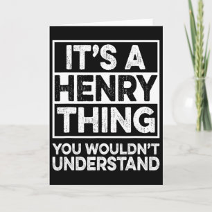 Tarjeta Es una cosa de Henry que no entenderías Henry C