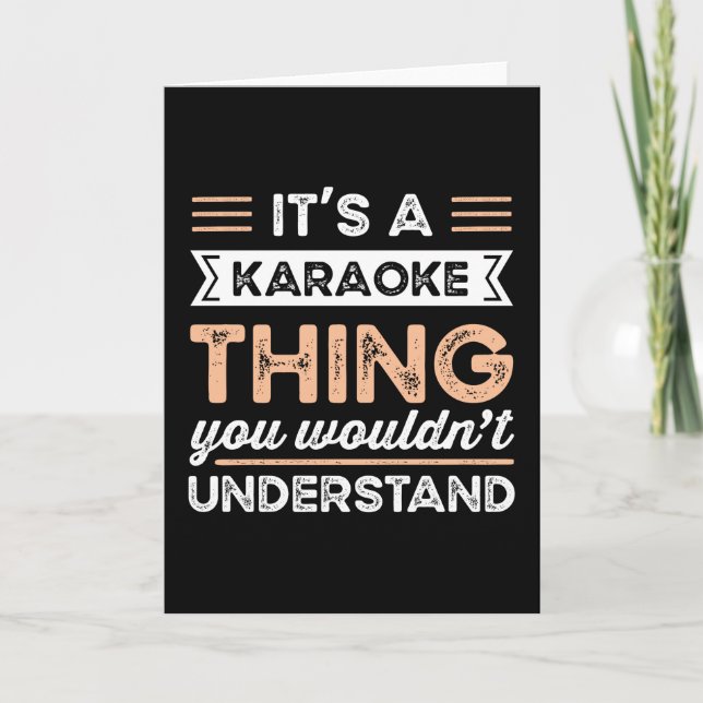 Tarjeta Es una cosa de Karaoke Regalo divertido de canto (Anverso)