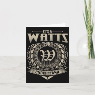 Tarjeta Es una cosa de Watts que no entenderías Nombre Vin