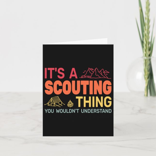 Tarjeta Es Una Cosa Scouting Backpackin Gcamping Boy Hikin (Anverso)