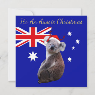 Tarjeta Es una Navidad australiana con un koala
