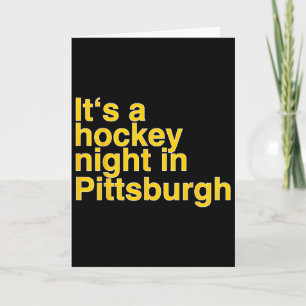 Tarjeta Es una noche de hockey en Pittsburgh 