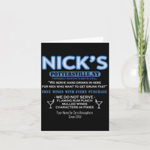 Tarjeta Es una vida maravillosa Nicks Bar George Bailey Cl