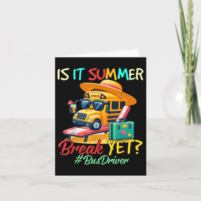 Tarjeta ¿Es Verano Romper Con Un Conductor De Autobús El Ú (Anverso)