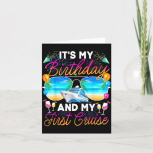 Tarjeta Es Y Crucero De Cumpleaños Celebración De Cumpleañ