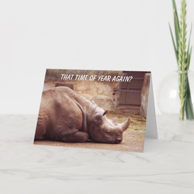 Tarjeta ¿Esa época del año otra vez? (Anverso)