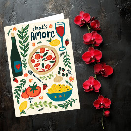 Tarjeta Esa es la comida italiana Amore San Valentín capri