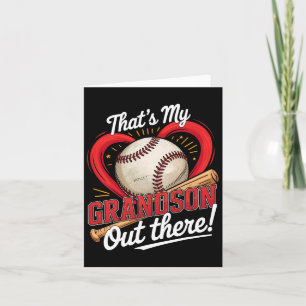 Tarjeta Esa Es Mi Abuela Ahí Fuera Abuela Baseb De Béisbol